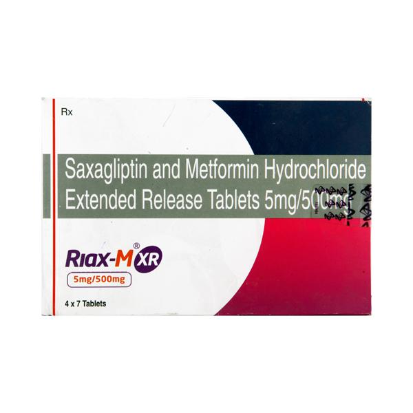 Riax M XR 5mg/ 500mg (Saxagliptin,  Metformin) - Саксаглиптин (Saxagliptin), Дапаглифлозин (Dapagliflozin) 5mg