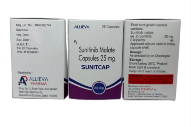 Sunitcap 25mg Capsules - сунитиниб (Sunitinib) 25mg, Allieva Pharma Private Limited