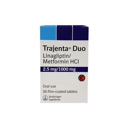 Trajenta Duo 2.5mg / 1000mg (Linagliptin ,Metformin) - Эмпаглифлозин (Empagliflozin), Линаглиптин (Linagliptin) 5mg, Boehringer Ingelheim GmbH
