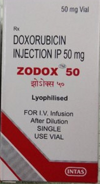Zodox 50mg (Doxorubicin) - Доксорубицин (50 мг). 50mg, Cipla Ltd.